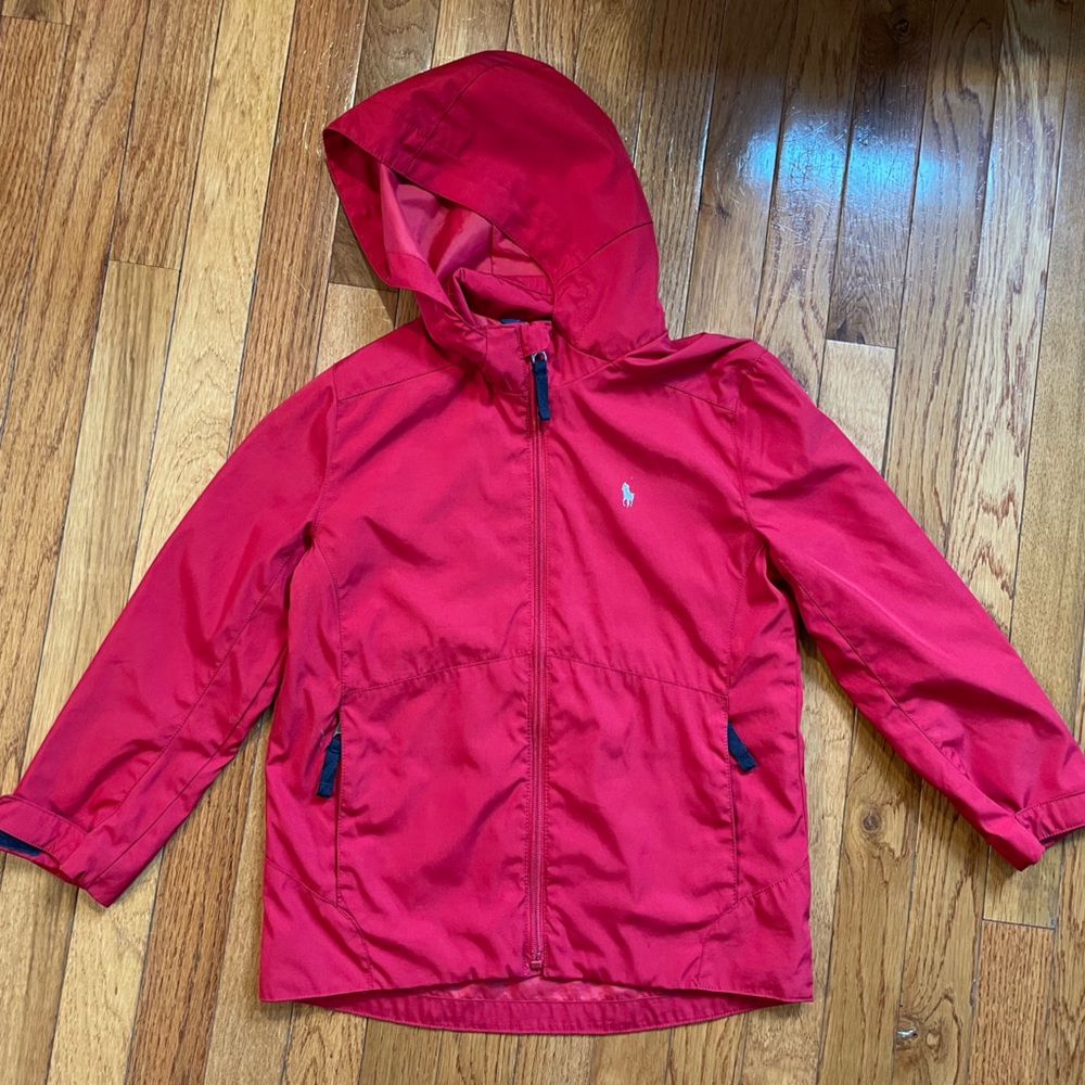 Kids Red Hooded Jacket